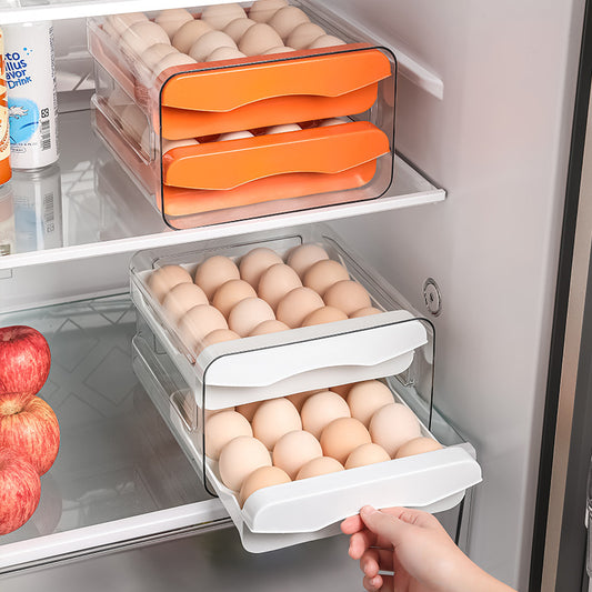 Double Layered Stackable Kitchen Egg Box