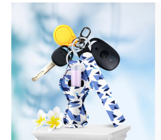 Chapsticks Holder Keychains with Key Wristlet