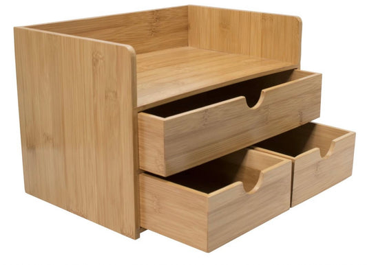 3-Tier Bamboo Shelf Organizer