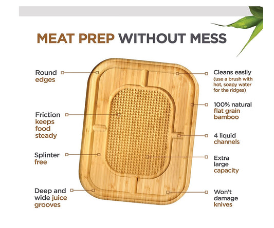Tabla extragrande para cortar carne - Bambú
