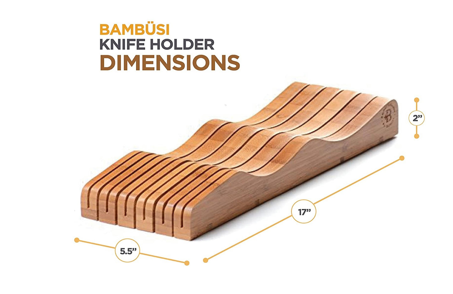In Drawer Knife Block - Bamboo