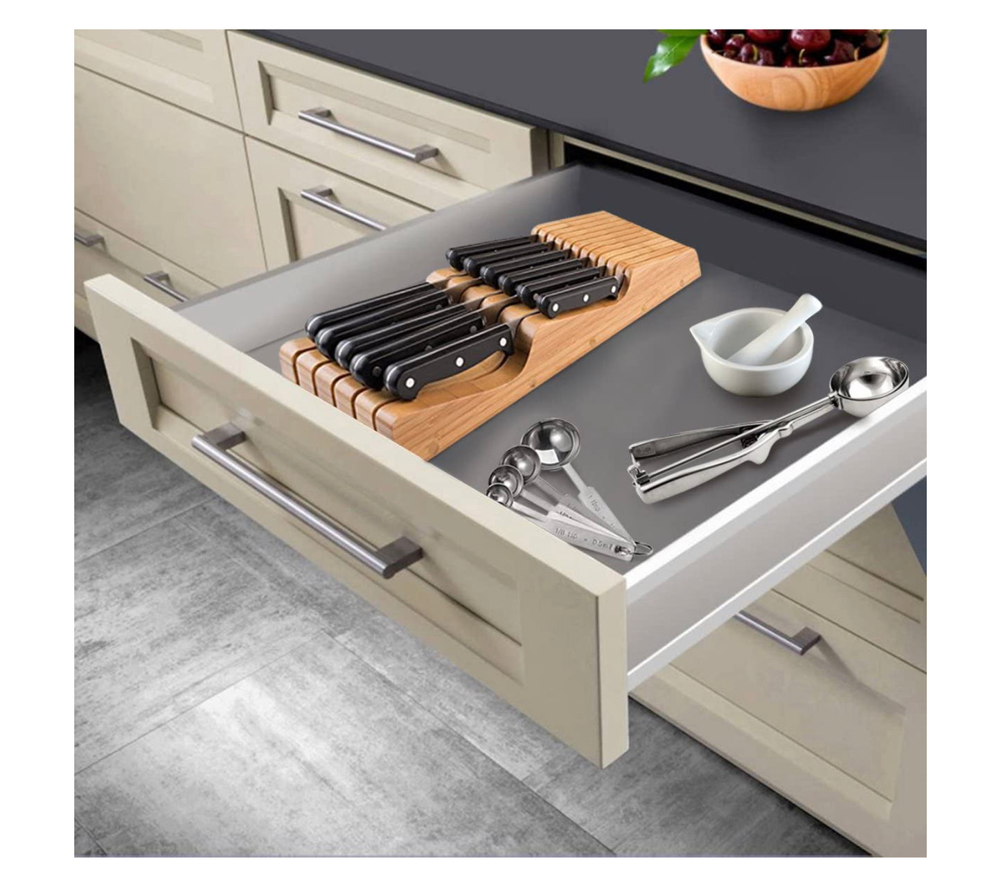 In Drawer Knife Block - Bamboo