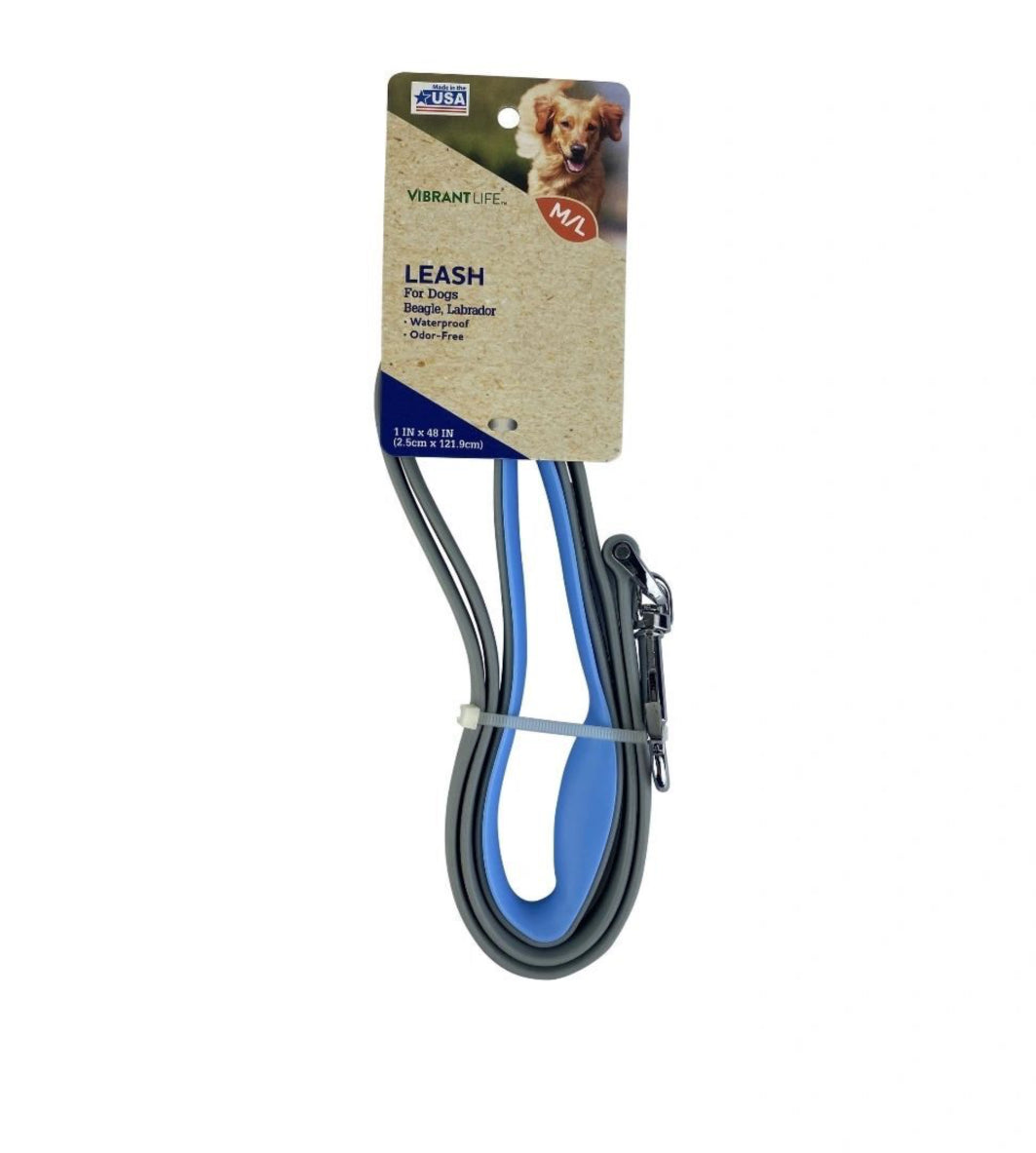 Vibrant Life Leash in Blue and Gray