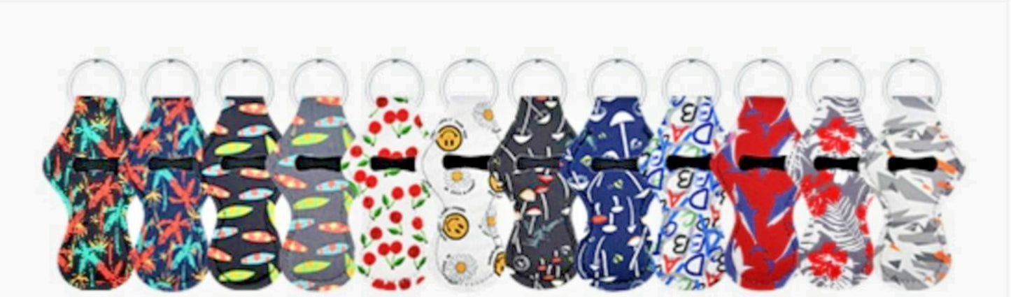 Chapsticks Holder Keychains with Key Wristlet