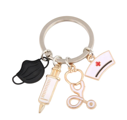 Llavero de médico y enfermera