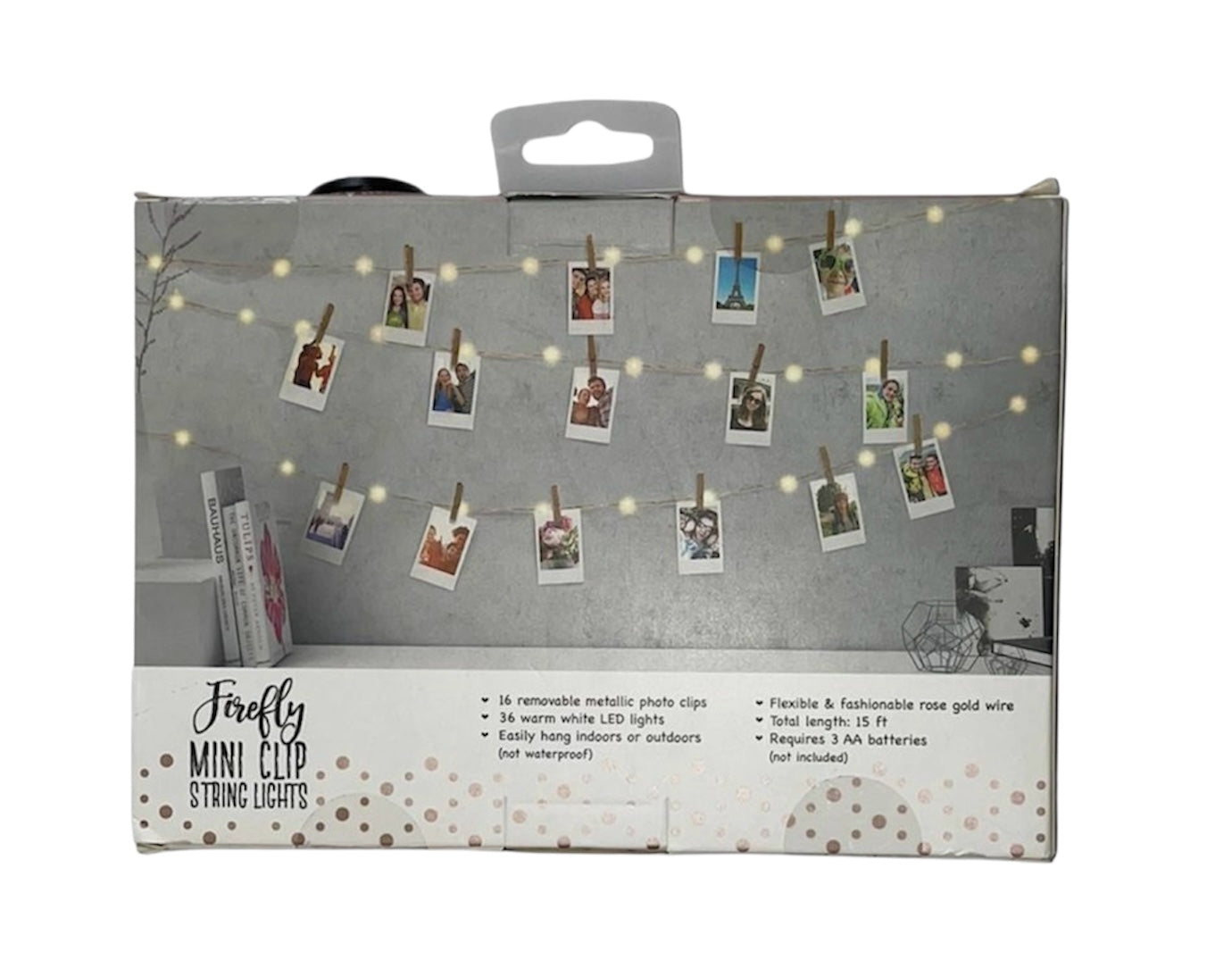 Merkury Innovations Chrome Clip Firefly Lights, 15ft