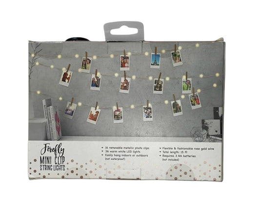 Luces de luciérnaga con clip cromado de Merkury Innovations, 15 pies