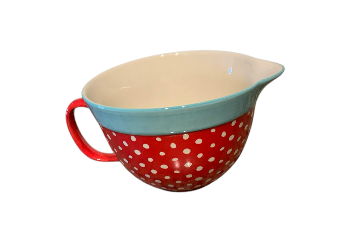 The Pioneer Woman Flea Market 2.83 Quart Red Polkadot Batter Bowl