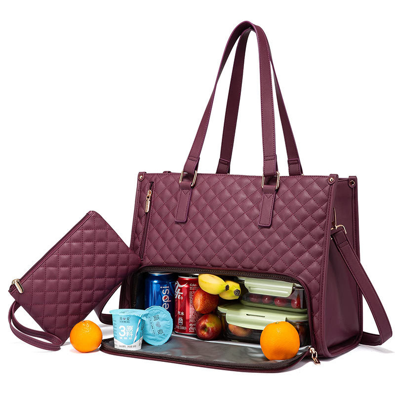 Fashionable Lunch Tote Bag With Purse