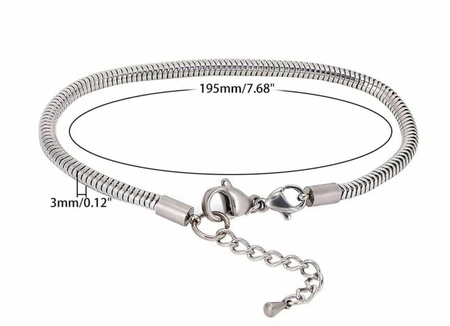 Stainless Steel Snake Chain Bracelet