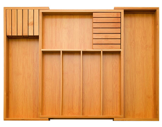 Organizador de utensilios para cajones de cocina - Bambú
