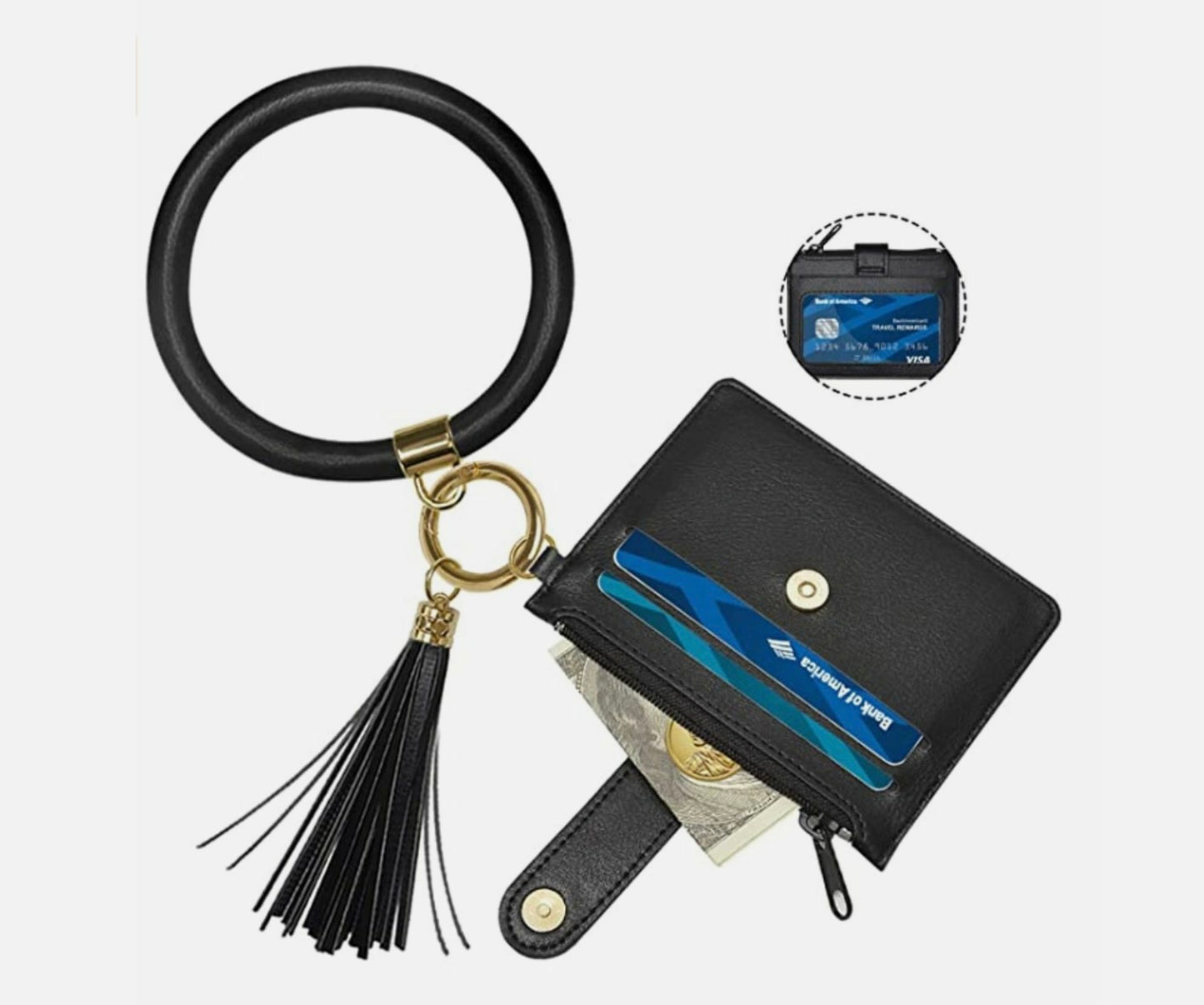 Keychain Bracelet with Wallet