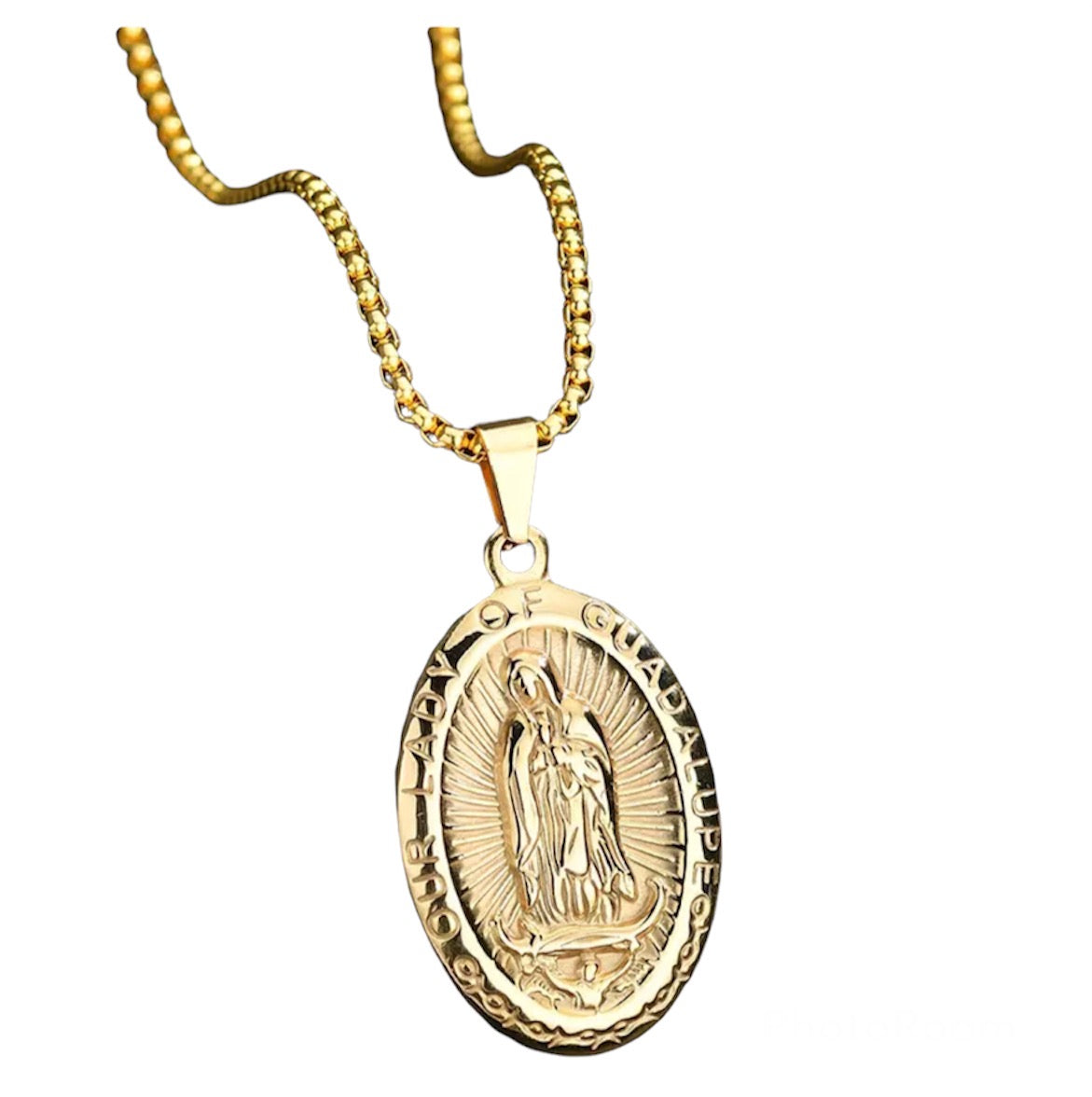 Virgin Mary Our Lady of Guadalupe Necklace Stainless Steel / Virgen de guadalupe