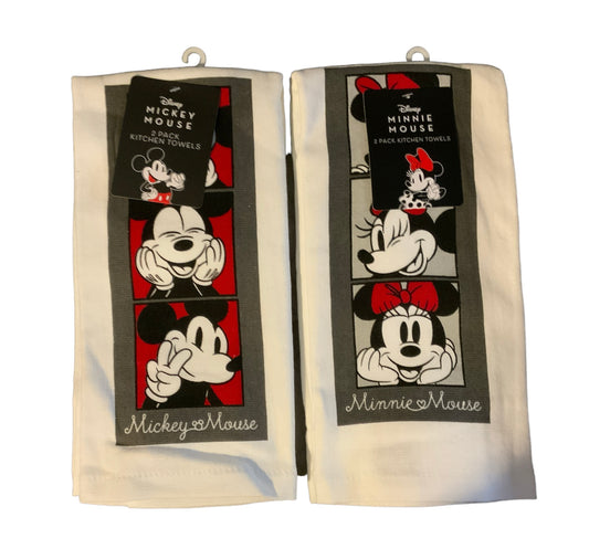 Minnie or Mickey Mouse Kitchen Towels