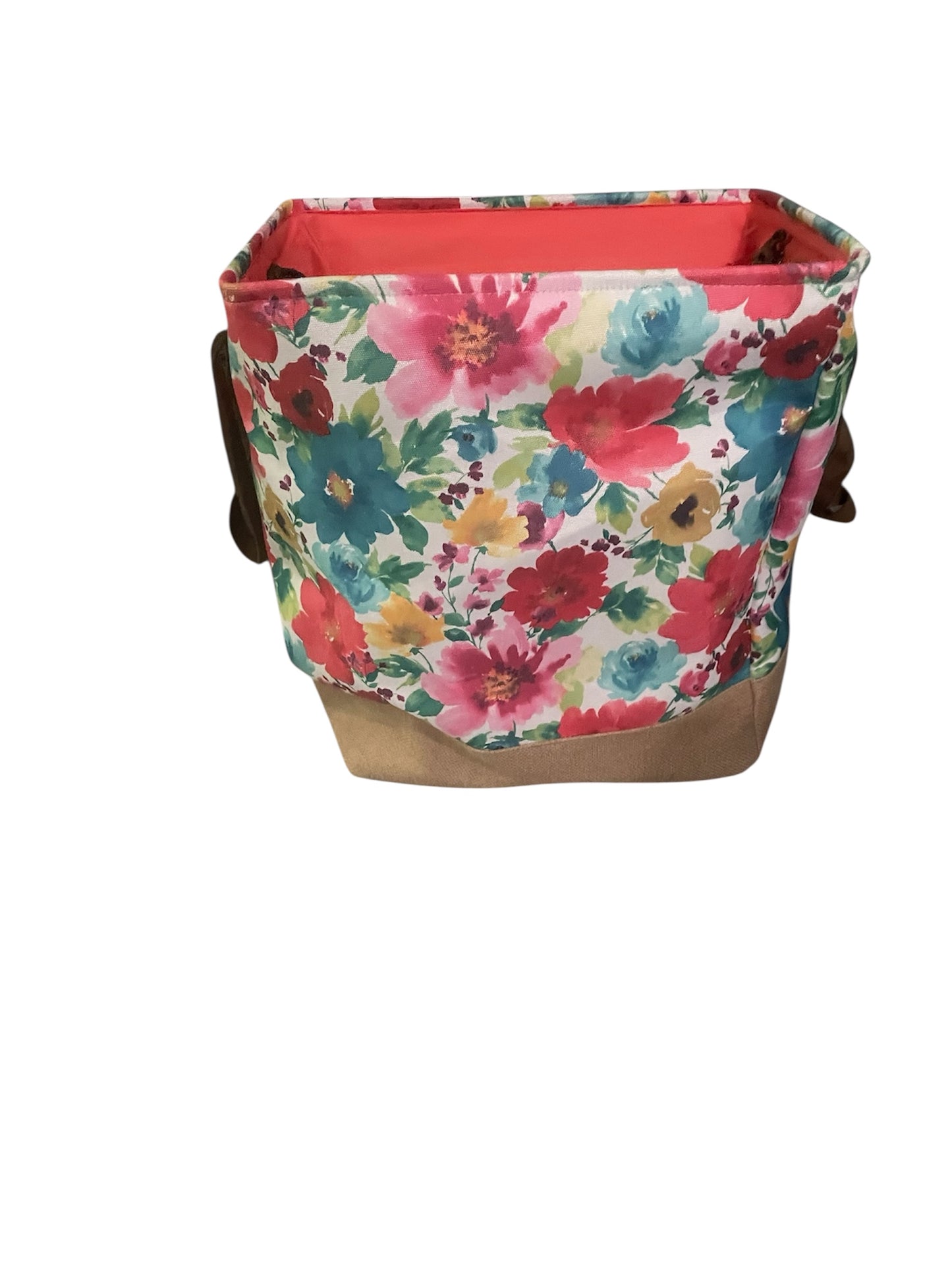 The Pioneer Woman Breezy Blossom Canvas Hamper With Handles