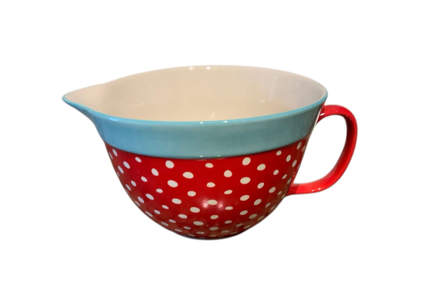 The Pioneer Woman Flea Market 2.83 Quart Red Polkadot Batter Bowl
