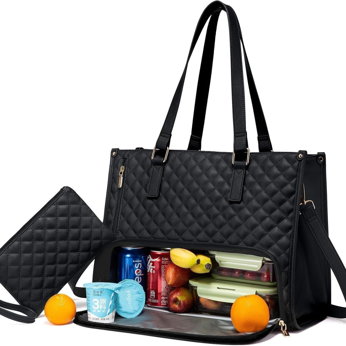 Fashionable Lunch Tote Bag With Purse