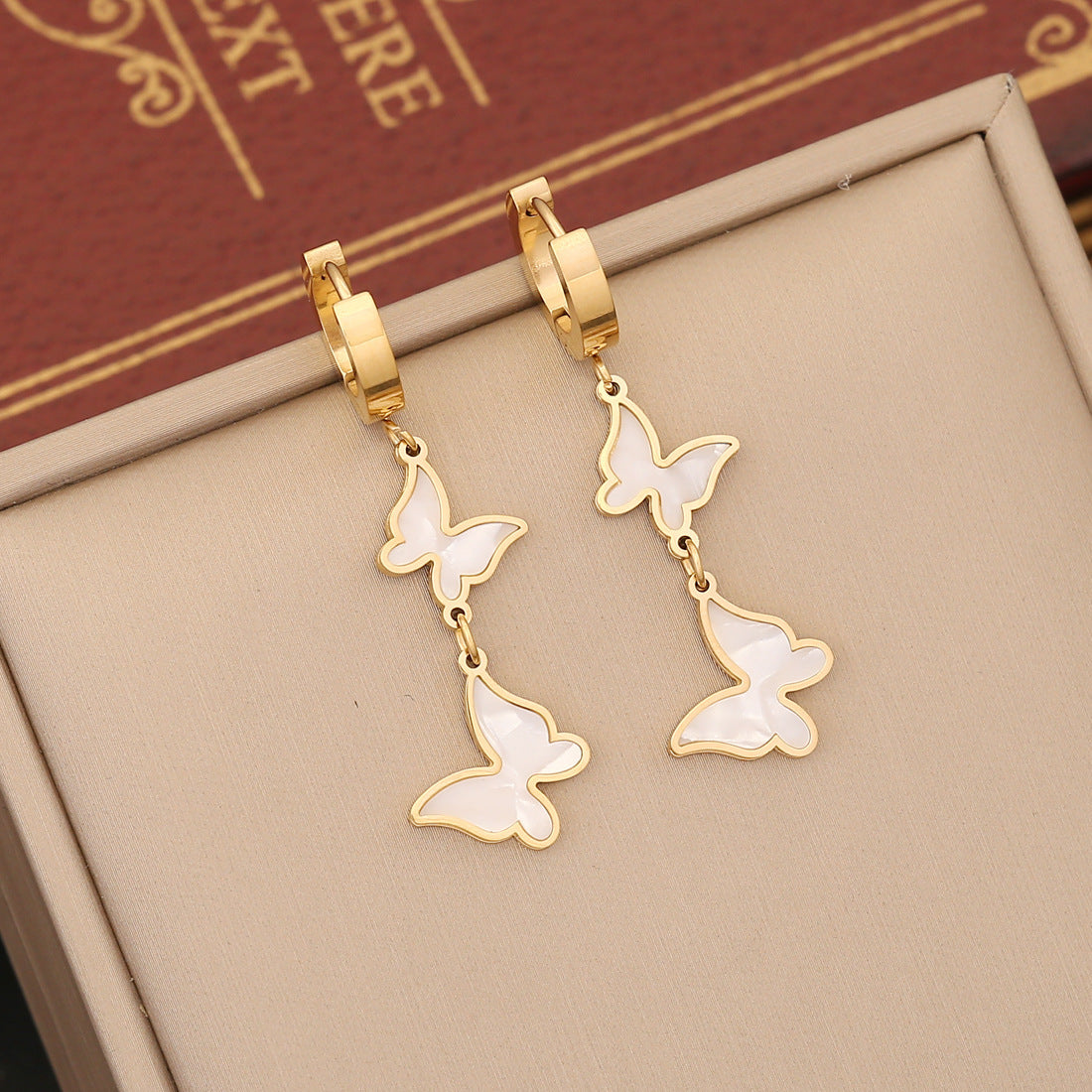 Colorized Butterfly Necklace Fashion Stainless Steel Jewelry